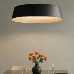 Lampadari Cucina-Selezionato da Mazzolaluce Lampadario led dimmerabile cono rovesciato nero oro per cucina moderna
