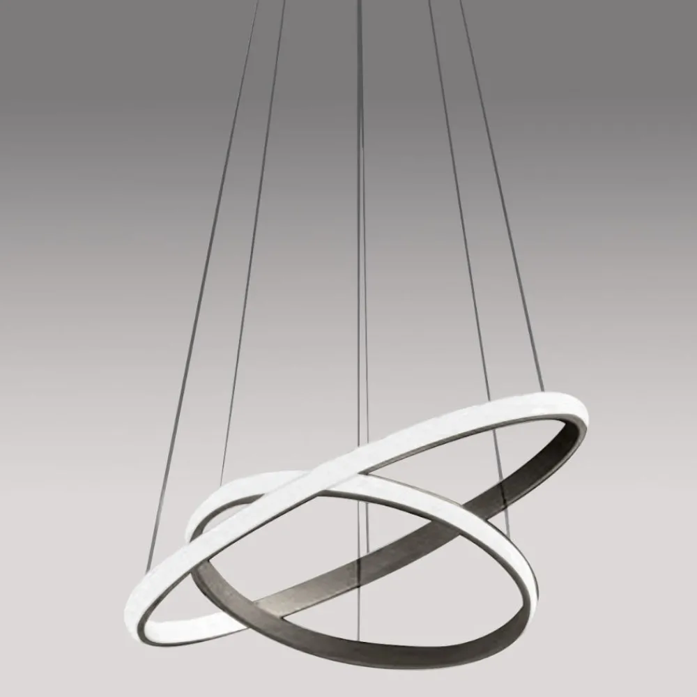 Lampadari Moderni-Gea Luce Lampadario led iole s2 titanio led 40w 3000k