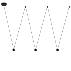 Lampadari Moderni-Selezionato da Mazzolaluce Lampadario led 3000k design moderno ragno nero
