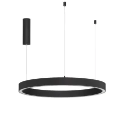 Lampadari Moderni-Selezionato da Mazzolaluce Lampadario led 3000k dimmerabile cerchio 80cm nero