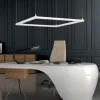 Lampadari Moderni-Selezionato da Mazzolaluce Lampadario led 3000k dimmerabile quadrato 100cm bianco moderno