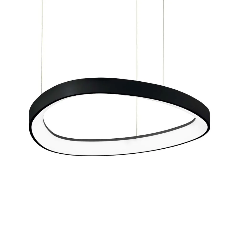Lampadari Cucina-Ideal Lux Lampadario led 3000k gemini sp d042 nero