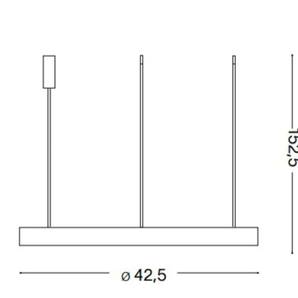 Lampadari Cucina-Ideal Lux Lampadario led 3000k gemini sp d042 nero