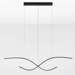 Lampadari Cucina-Selezionato da Mazzolaluce Lampadario led 2700k-3000k-4000k nero design per isola penisola cucina