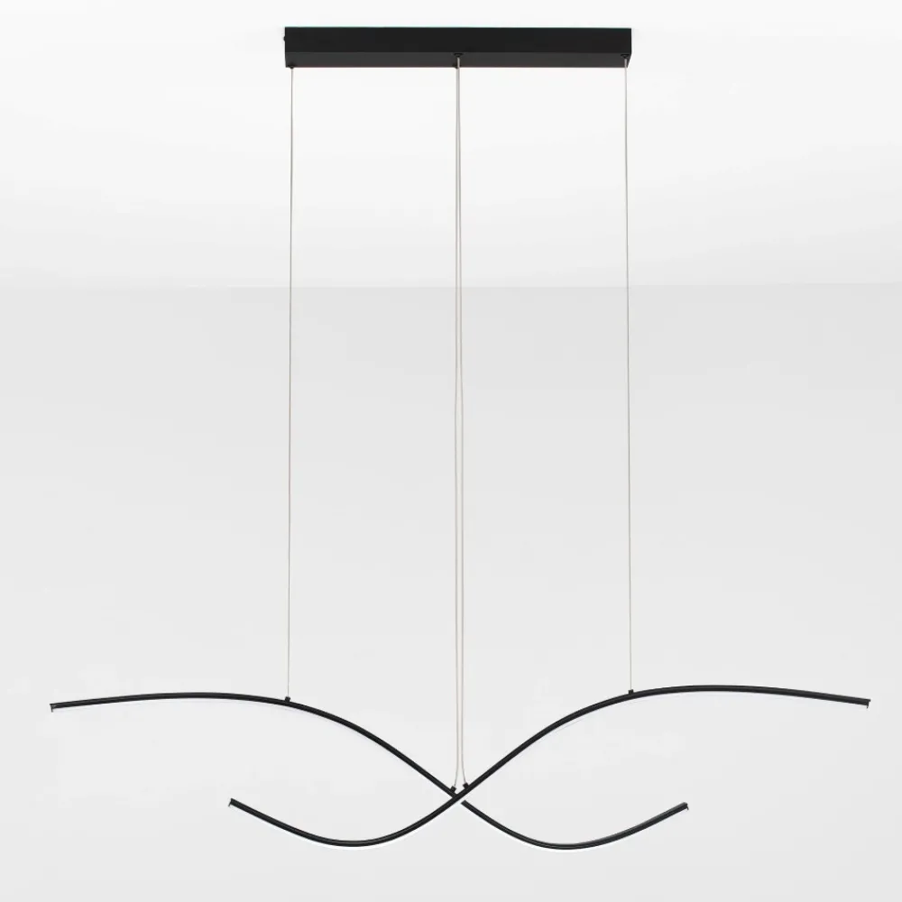 Lampadari Cucina-Selezionato da Mazzolaluce Lampadario led 2700k-3000k-4000k nero design per isola penisola cucina