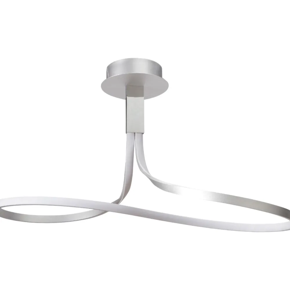 Lampadari Moderni-Selezionato da Mazzolaluce Lampadario led moderno led per soggiorno silver cromo dimmerabile