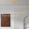 Lampadari Moderni-Selezionato da Mazzolaluce Lampadario led moderno oro design per sala da pranzo