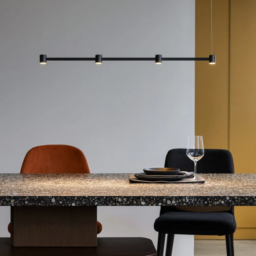 Lampadari Moderni-Selezionato da Mazzolaluce Lampadario led nera per moderna