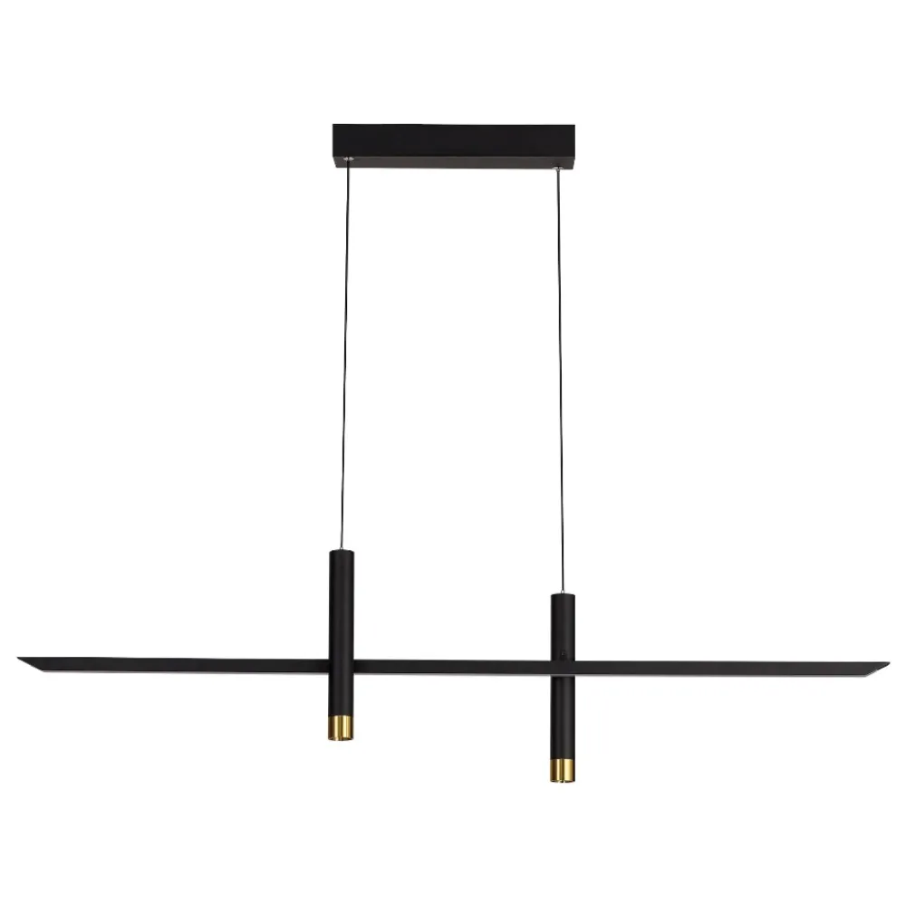 Lampadari Cucina-Selezionato da Mazzolaluce Lampadario led nero per sala da pranzo