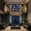 Lampadari Moderni-Selezionato da Mazzolaluce Lampadario led oro ramato stelle cadenti