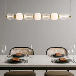 Lampadari Moderni-Selezionato da Mazzolaluce Lampadario led oro stile contemporaneo per soggiorno