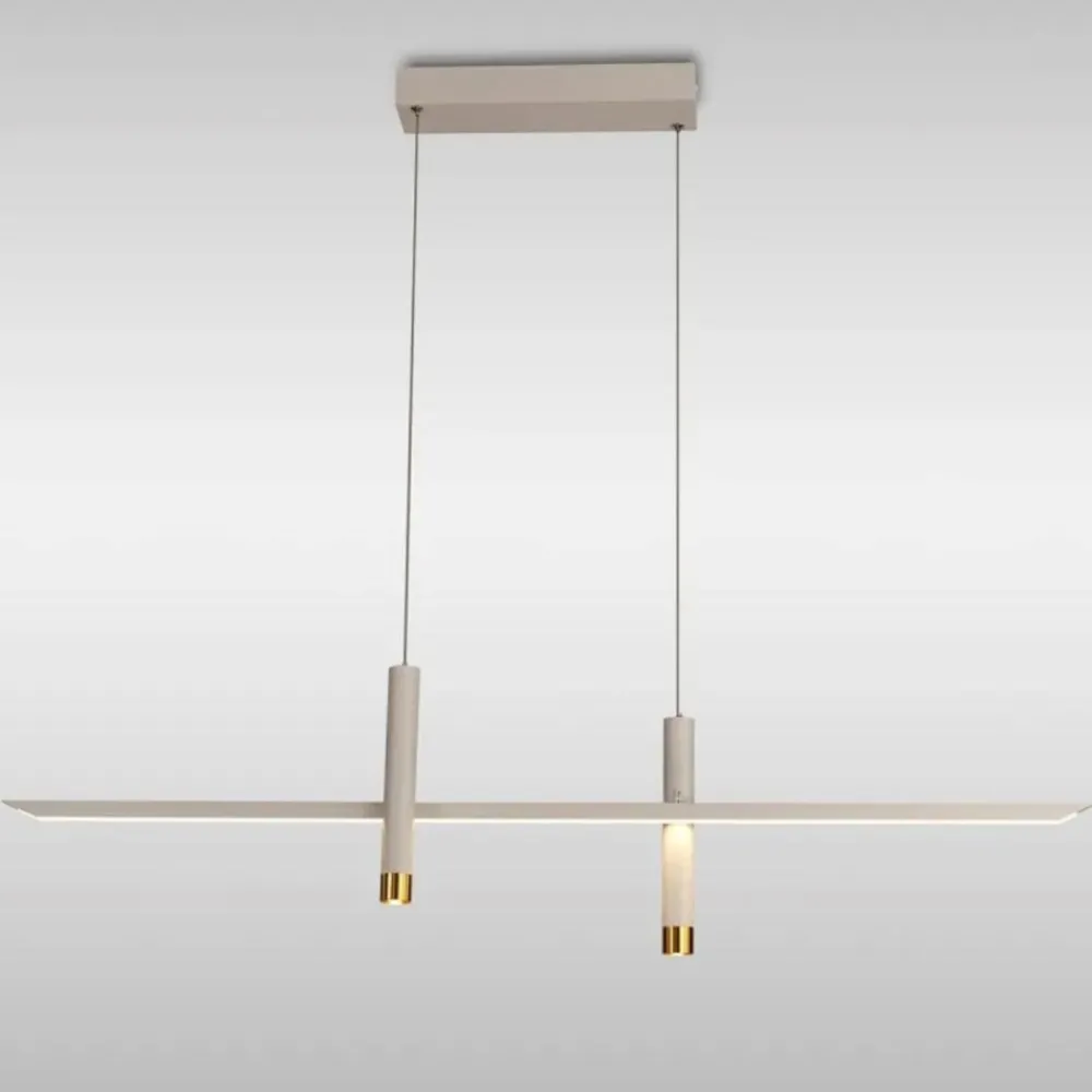 Lampadari Cucina-Selezionato da Mazzolaluce Lampadario led per cucina design bianco oro