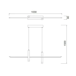 Lampadari Cucina-Selezionato da Mazzolaluce Lampadario led per cucina design bianco oro