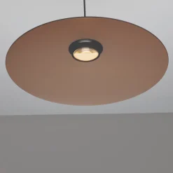 Lampadari Cucina-Selezionato da Mazzolaluce Lampadario led per cucina marrone piatto di vetro 60cm