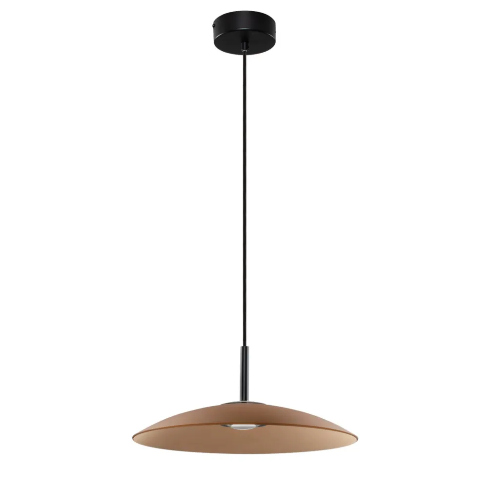 Lampadari Cucina-Selezionato da Mazzolaluce Lampadario led per cucina moderna vetro marrone 40 cm