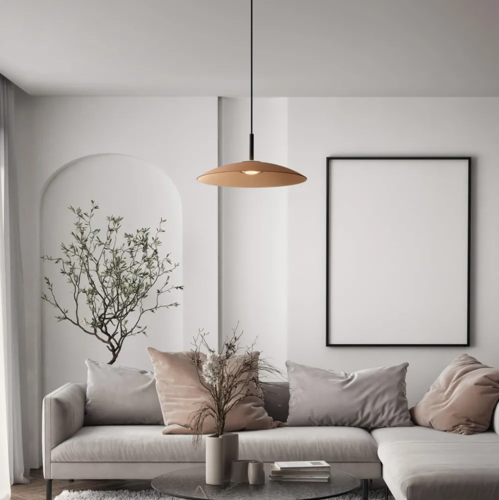 Lampadari Cucina-Selezionato da Mazzolaluce Lampadario led per cucina moderna vetro marrone 40 cm