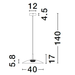 Lampadari Cucina-Selezionato da Mazzolaluce Lampadario led per cucina moderna vetro marrone 40 cm
