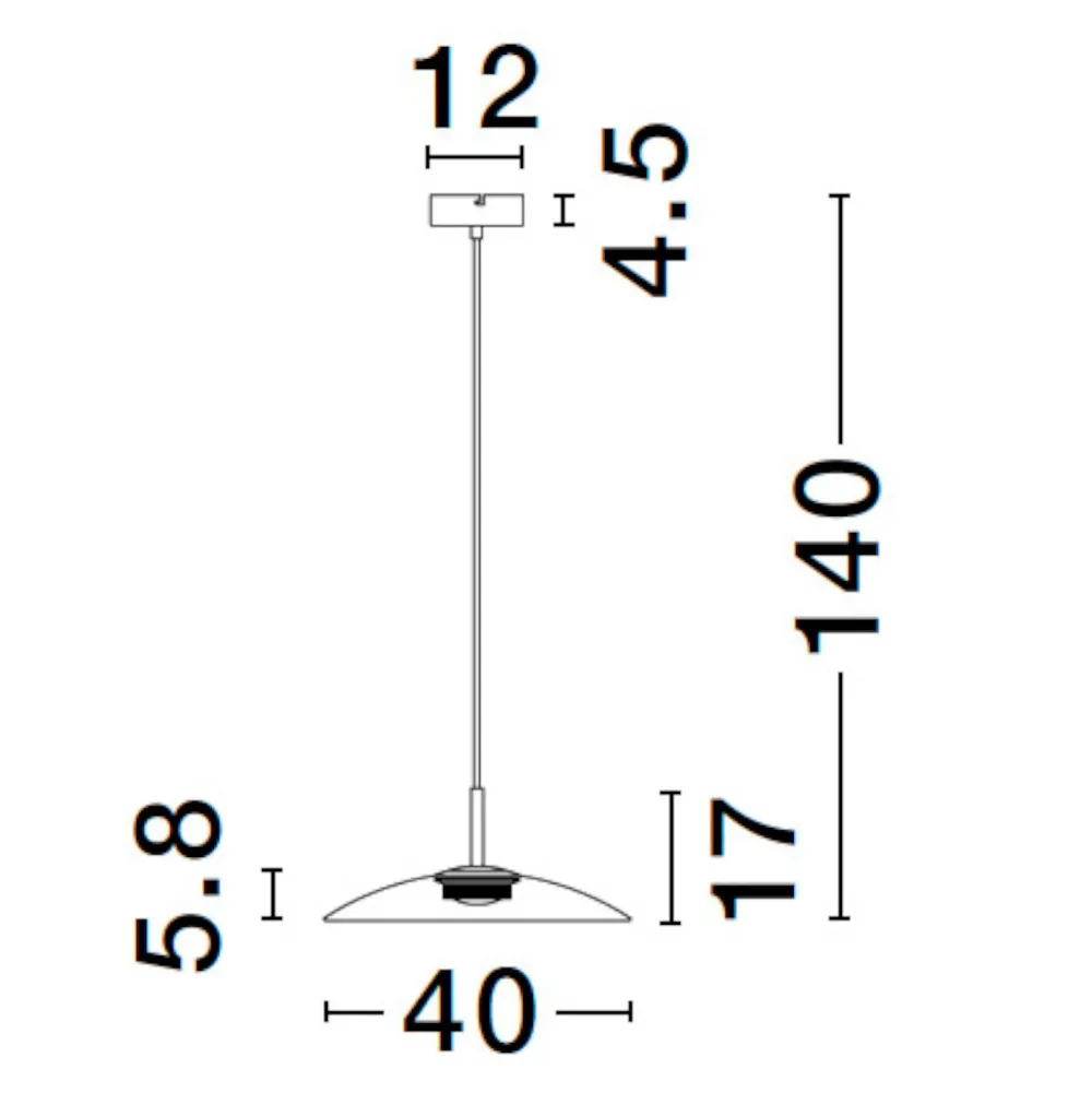 Lampadari Cucina-Selezionato da Mazzolaluce Lampadario led per cucina moderna vetro marrone 40 cm