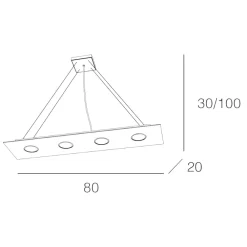 Lampadari Cucina-Top Light Lampadario led per cucina moderna grigio toplight area