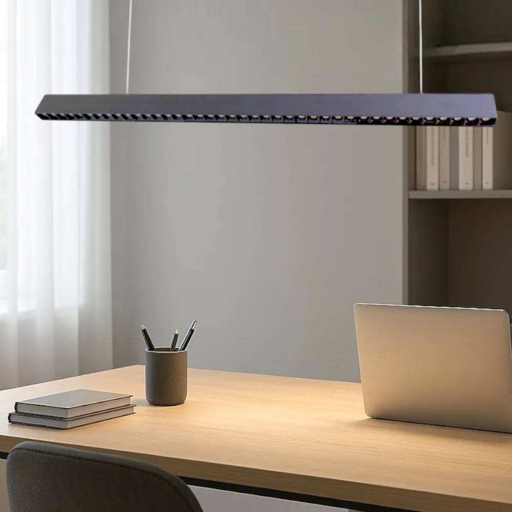 Lampadari Moderni-Selezionato da Mazzolaluce Lampadario led per scrivania ufficio nero 40w 3000k fp
