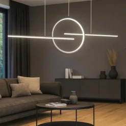 Lampadari Moderni-Selezionato da Mazzolaluce Lampadario led per soggiorno moderno antracite dimmerabile