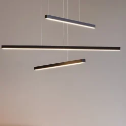 Lampadari Moderni-Selezionato da Mazzolaluce Lampadario led per soggiorno moderno 3000k nero