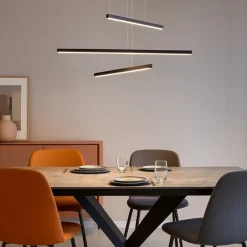 Lampadari Moderni-Selezionato da Mazzolaluce Lampadario led per soggiorno moderno 3000k nero