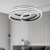 Lampadari Moderni-Selezionato da Mazzolaluce Lampadario led 60w dimmerabile nero per soggiorno moderno