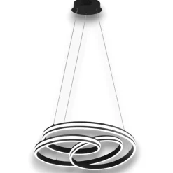 Lampadari Moderni-Selezionato da Mazzolaluce Lampadario led 60w dimmerabile nero per soggiorno moderno