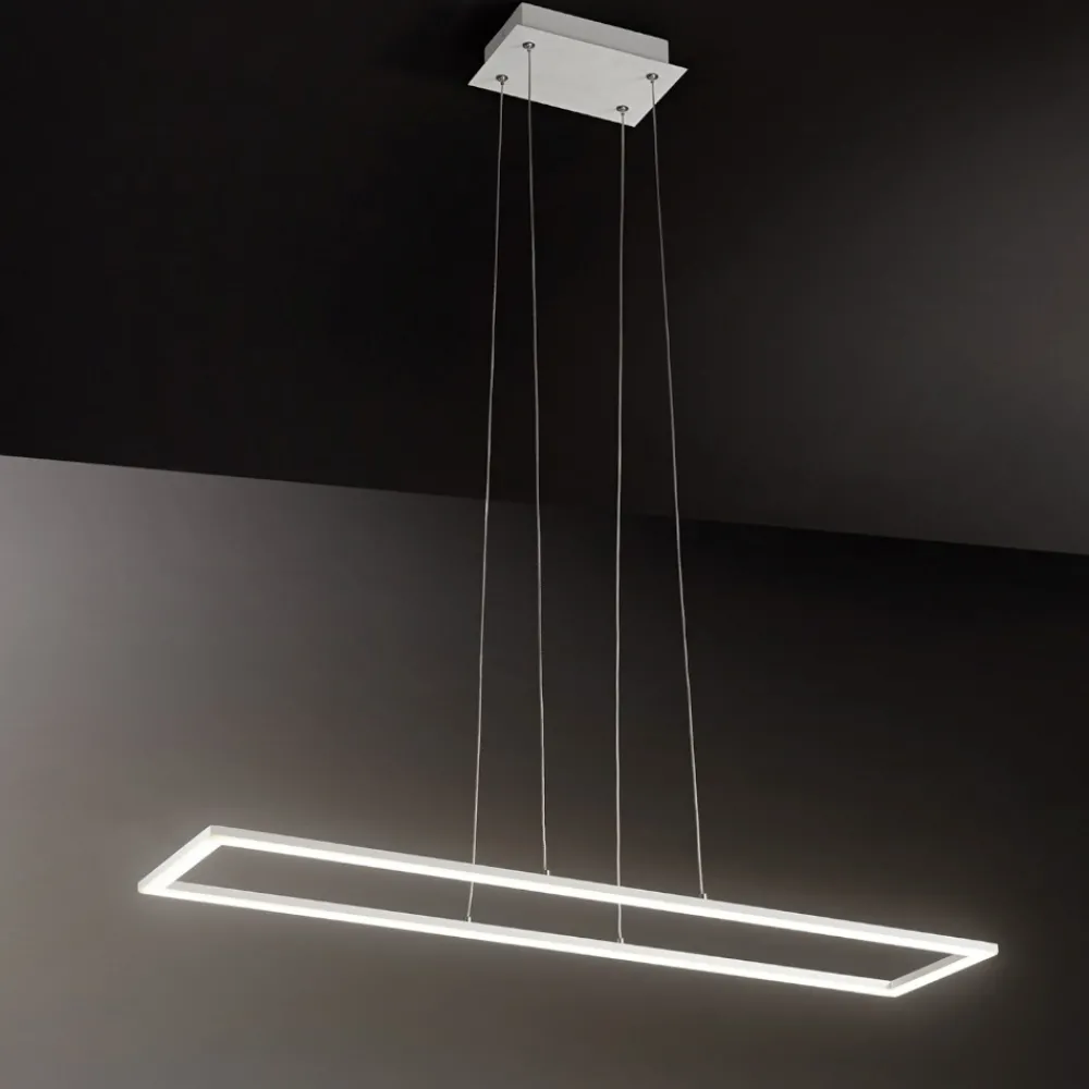 Lampadari Moderni-Affralux Lampadario led 72w 3000k bianco quattro per soggiorno