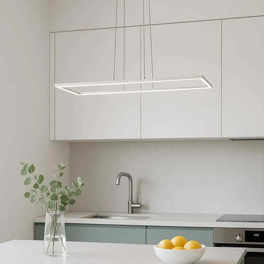 Lampadari Moderni-Affralux Lampadario led 72w 3000k bianco quattro per soggiorno