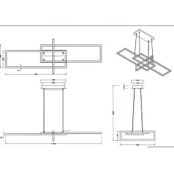 Lampadari Moderni-Selezionato da Mazzolaluce Lampadario led 34w 4000k bianco dimmerabile per soggiorno