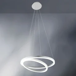 Lampadari Moderni-Vivida International Lampadario led 60w 3000k bianco moderno hurricane vivida