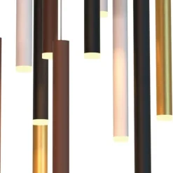 Lampadari Moderni-Selezionato da Mazzolaluce Lampadario led 84w 3000k cilindri multicolor per soggiorno moderno