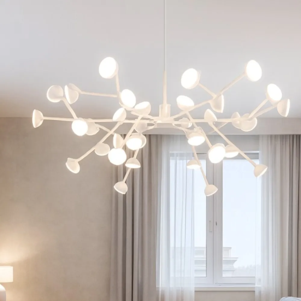 Lampadari Moderni-Selezionato da Mazzolaluce Lampadario led 100w 3000k design moderno bianco per soggiorno