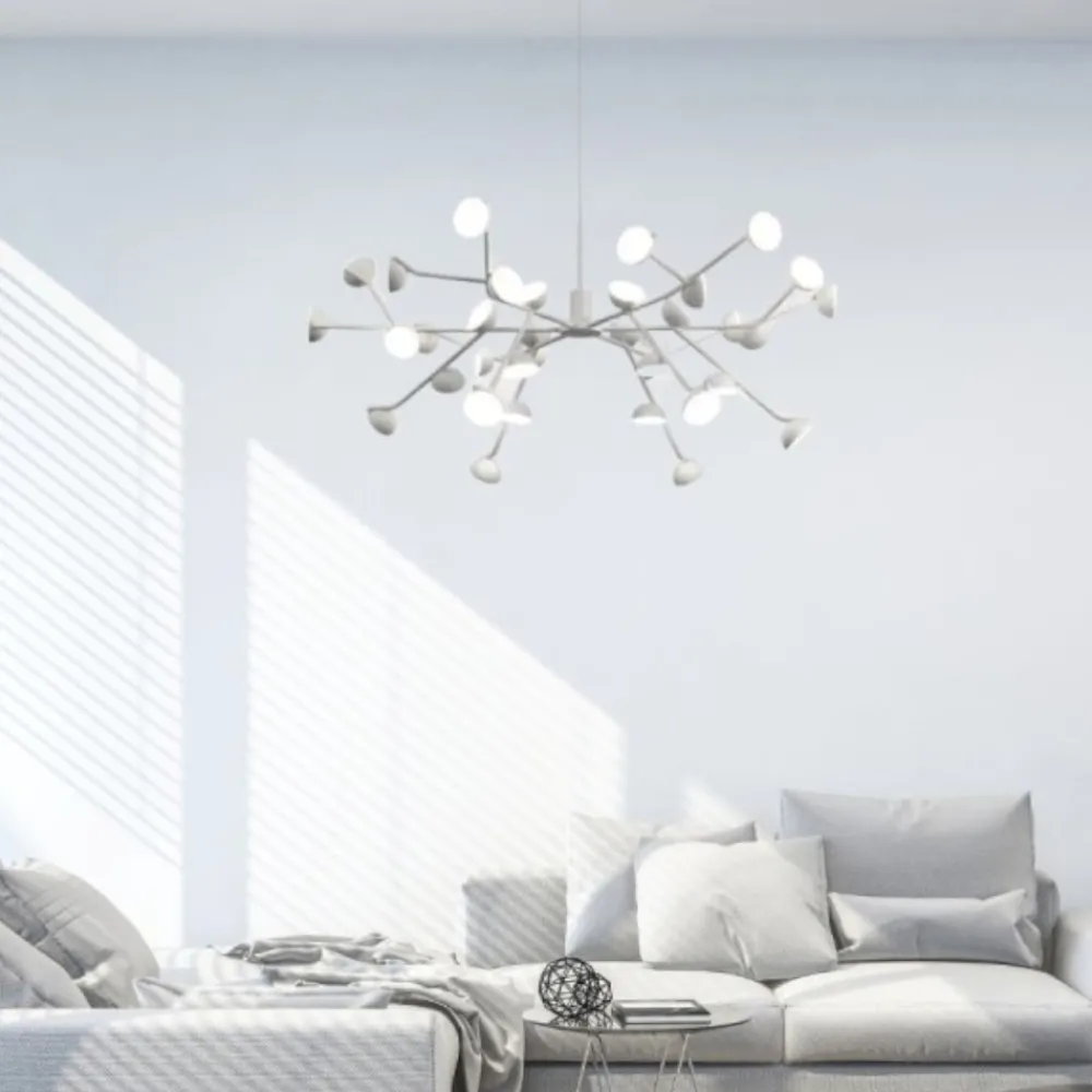 Lampadari Moderni-Selezionato da Mazzolaluce Lampadario led 100w 3000k design moderno bianco per soggiorno