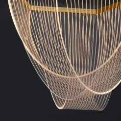 Lampadari Moderni-Selezionato da Mazzolaluce Lampadario led 35w 3000k dorato design moderno