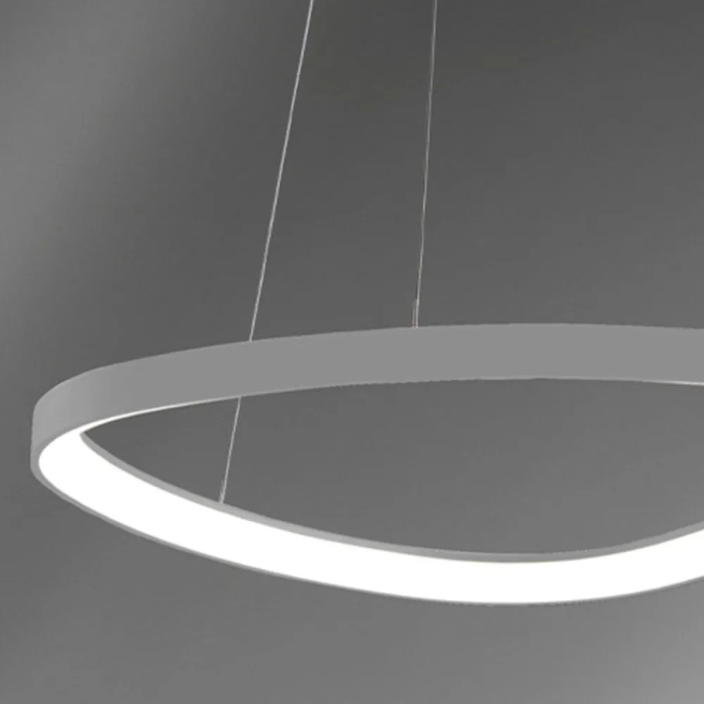 Lampadari Moderni-Vivida International Lampadario led 60w 3000k 4000k design moderno vivida lifering bianco 81cm