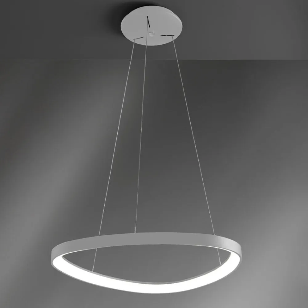 Lampadari Moderni-Vivida International Lampadario led 60w 3000k 4000k design moderno vivida lifering bianco 81cm