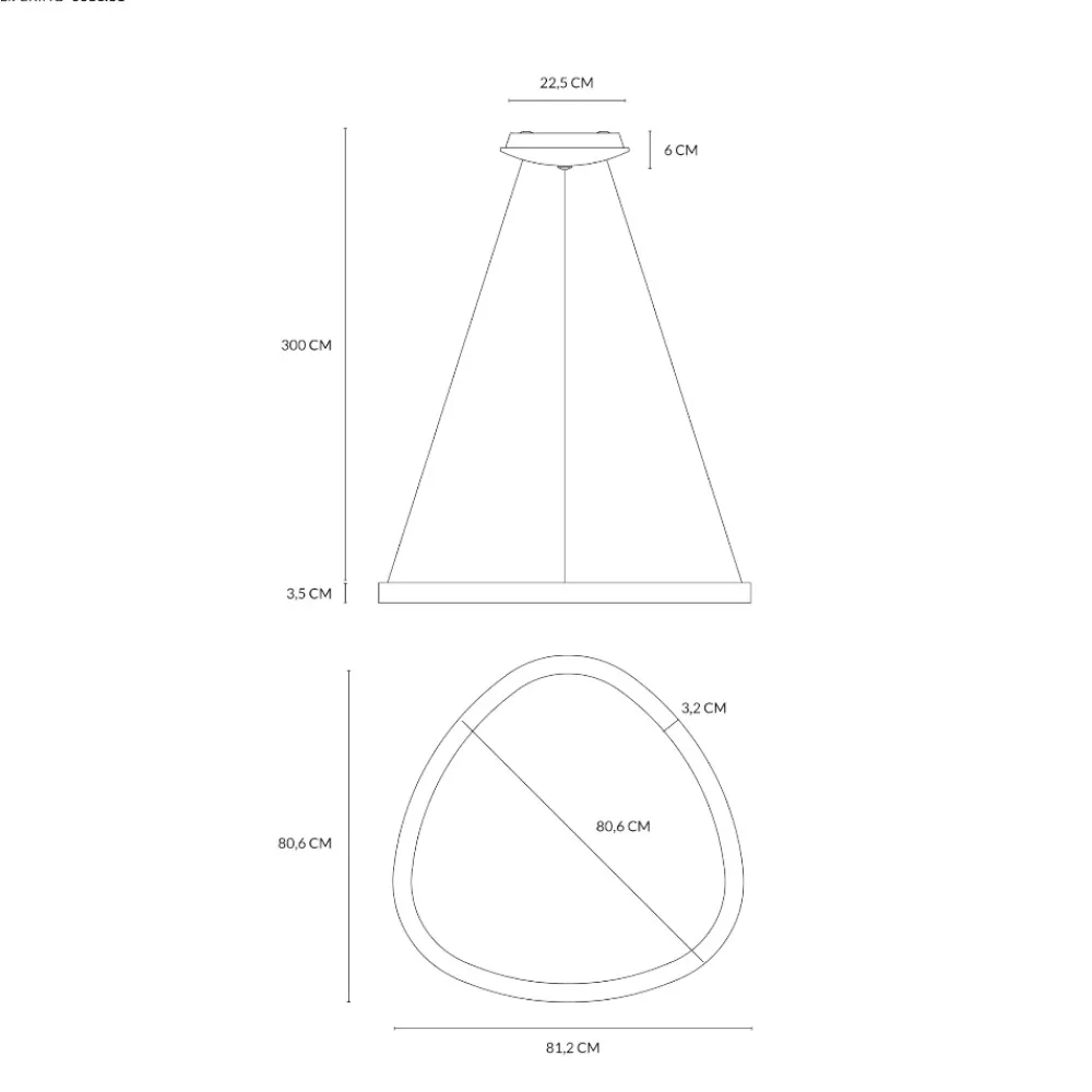 Lampadari Moderni-Vivida International Lampadario led 60w 3000k 4000k design moderno vivida lifering bianco 81cm
