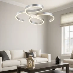 Lampadari Moderni-Selezionato da Mazzolaluce Lampadario led 52w 3000k moderno grigio dimmerabile per soggiorno