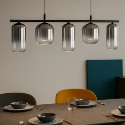 Lampadari Moderni-Selezionato da Mazzolaluce Lampadario led 19w 3000k moderno vetri fume per soggiorno