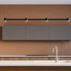 Lampadari Cucina-Selezionato da Mazzolaluce Lampadario led 30w 3000k nero barra orizzontale per cucina