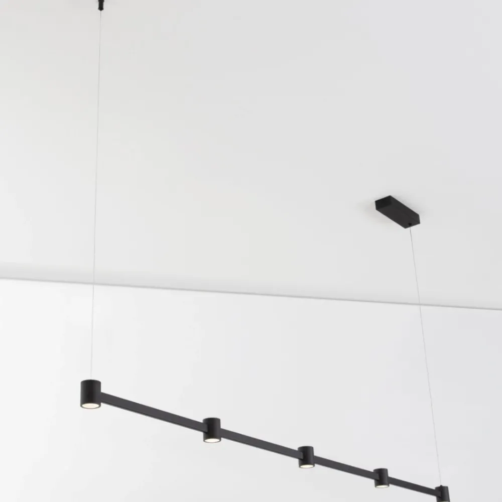 Lampadari Cucina-Selezionato da Mazzolaluce Lampadario led 30w 3000k nero barra orizzontale per cucina