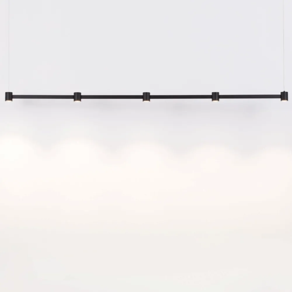 Lampadari Cucina-Selezionato da Mazzolaluce Lampadario led 30w 3000k nero barra orizzontale per cucina