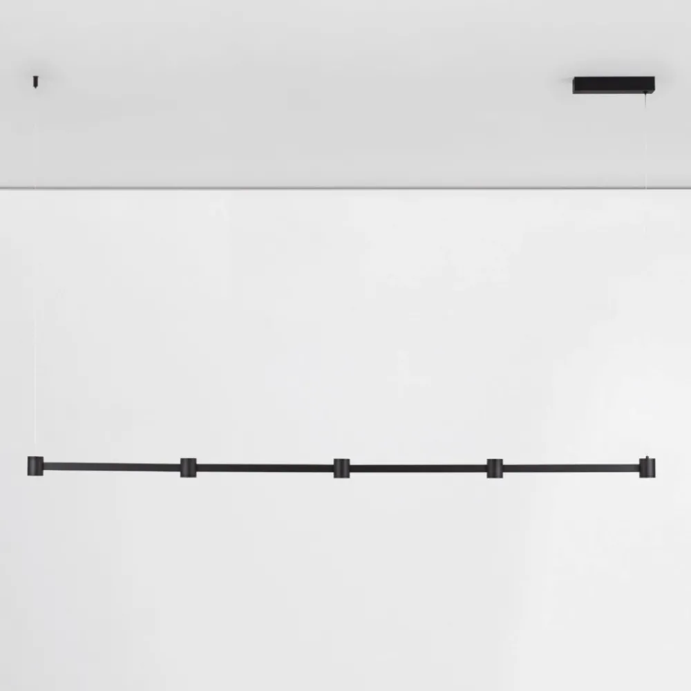 Lampadari Cucina-Selezionato da Mazzolaluce Lampadario led 30w 3000k nero barra orizzontale per cucina