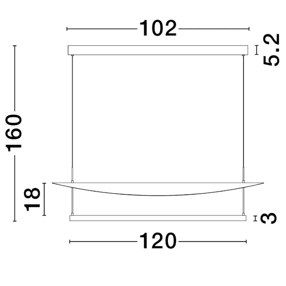 Lampadari Moderni-Selezionato da Mazzolaluce Lampadario led 81w 3000k nero bianco moderno per tavolo sala da pranzo