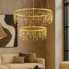 Lampadari Moderni-Selezionato da Mazzolaluce Lampadario led 41w 3000k oro ramato design moderno per soggiorno