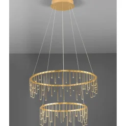 Lampadari Moderni-Selezionato da Mazzolaluce Lampadario led 41w 3000k oro ramato design moderno per soggiorno
