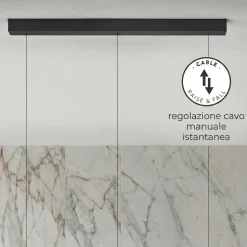 Lampadari Moderni-Fabas Luce Lampadario 3 luci a sospensione sfere vetro cognac fabas devero